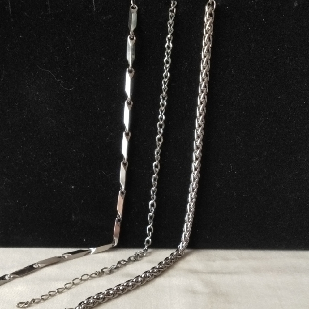 Steel Chain Bracelet Set